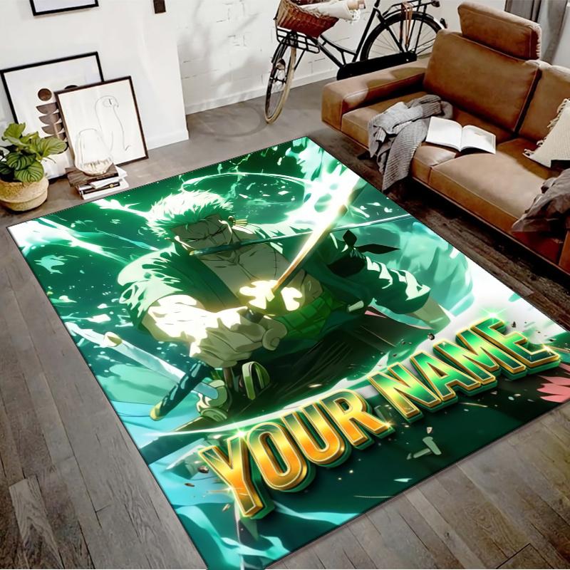 Zoro Design Area Rug Personalized Name- Non-Slip, Soft & Cozy Floor Mat for Living Room, Office - Indoor/Outdoor Carpet