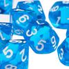 10Pcs Transparent Polyhedral D10 Multicolor Dice Game Party Pub Supplies Gift