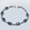 Natural Blue Kyanite Gemstone 925 Solid Sterling Silver Gift Bracelet 7-8" B6v57