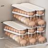 Scatola Porta Uova Rotolante Automatica a Doppio Strato Organizer per Uova da Frigorifero Portauova Salvaspazio per Frigorifero da Cucina