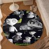 Wednes-day Gothic  Round Rug for Livingroom,Bedroom, Palyroom, Chair Rug, Area Rug, Circle Carpet, Large Size Fan Christmas Gift