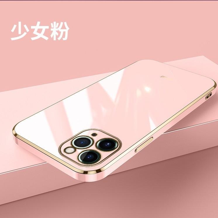 Applicable to ipnoe14promax mobile phone case electroplating straight edge soft case Apple iphone14 lens all-inclusive anti-drop