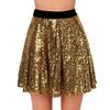 Women Skirt Elastic High Waist Sparkling Sequins Short Skirt Breathable Fabric Slimming Skirt Work Leisure Travel Parties