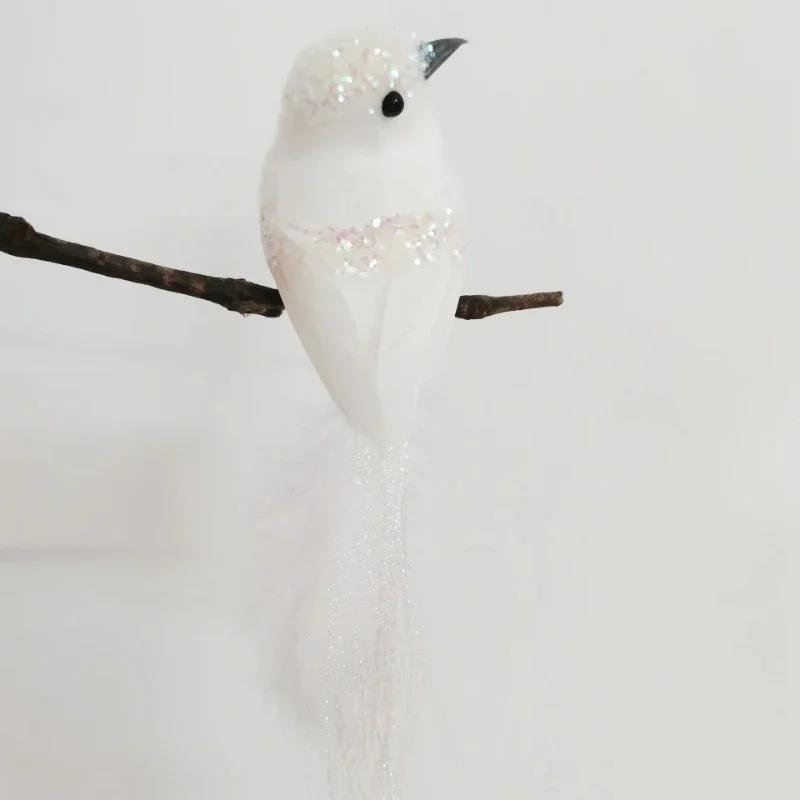 3 Stücke Künstliche Rote Vögel Imitation Vögel Clip-On Cardinals Gefiederte Vögel Weihnachtsbaum Ornament Schaum Weihnachten Garten Dekor