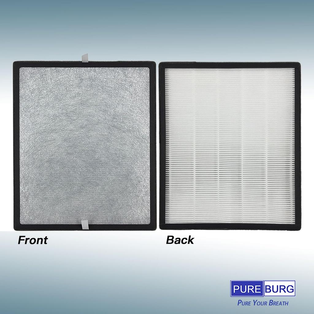 PUREBURG Replacement Filter for Levoit Air Part Number H13 True HEPA Activated Carbon Deodorizing Dust Collection and LV-PUR131 Purifier,