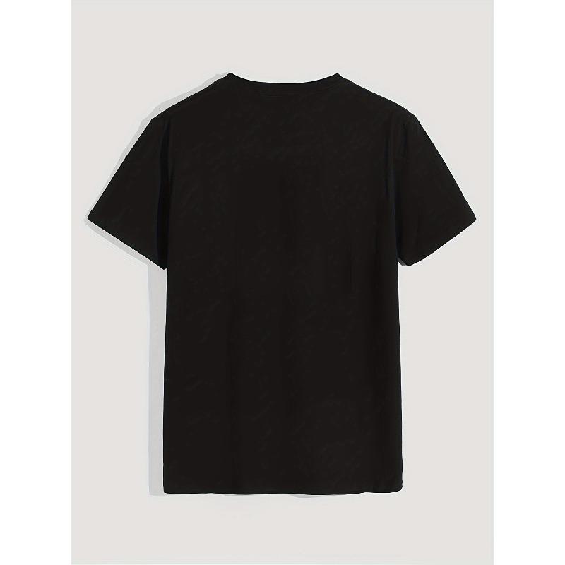 European size Men'S Summer Casual Short-Sleeve T-Shirt with Tree Pattern Comfortable Fashionable Crew Neck Tee Tops for Men
