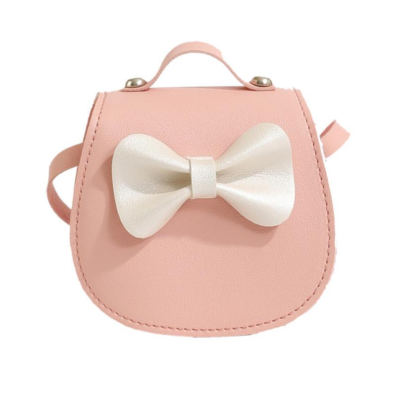 Candy Color Mini Girl Shoulder Bag With Butterfly Bow For Daily Use