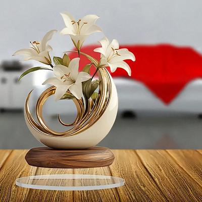Decorazione Floreale Artistica in Acrilico da Scrivania Lusso Minimalista per la Festa della Mamma