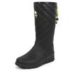 Akiriko MOZ Damen Stepp-Präge-Regenstiefel, Lange Schaftlänge, Wasserdicht, Rutschfeste Sohle, Urethanfutter, Gummistiefel, Schwarz, Größe L