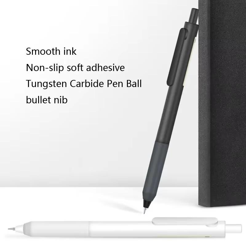 New 0.5Mm Gel Pen Set Retractable Press Bullet Signature Ballpoint Pens Black For School Office Writing Promotion Pen Stationer
