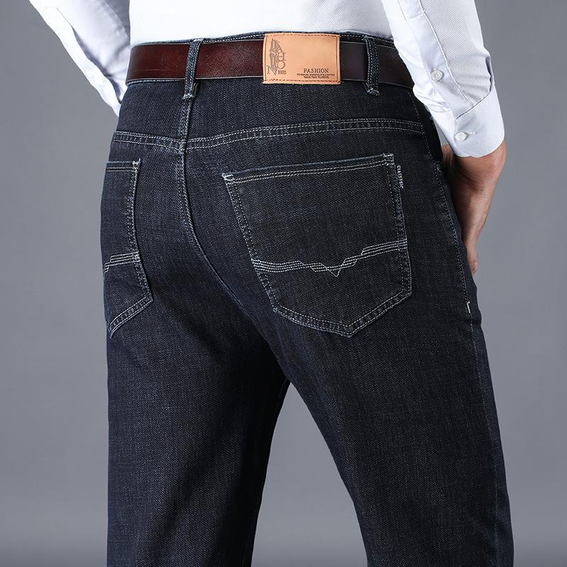 

Джинси стрейч, джинси, чоловічі штани з високою талією, м які чоловічі прямі штани 35
