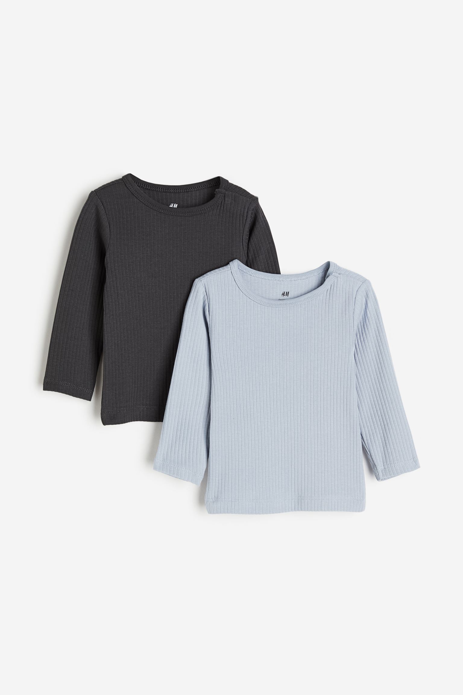

2-pack ribbed jersey tops