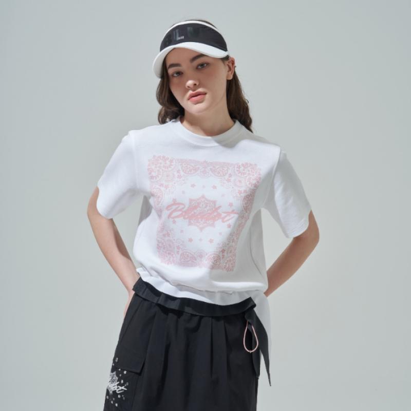 Blu DoT Bandana ArTwork Tape PoinT T shirT Wh