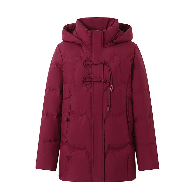 Authentic 2024 Winter Down Jacket for Middle-Aged and Elderly Women - Thickened Short Coat