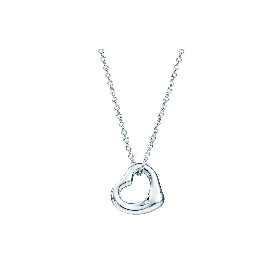 

Tiffany & Co. Elsa Peretti® Heart Pendant 925 Silver Necklace Women necklace 25152336 Box+Shopping Bag