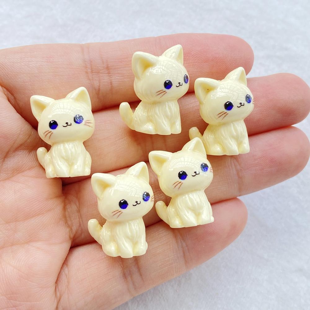 

10Pcs Resin Cartoon 3D Cute Cat Series Flat Back Scrapbooking DIY Jewelry Craft Decoration Accessories