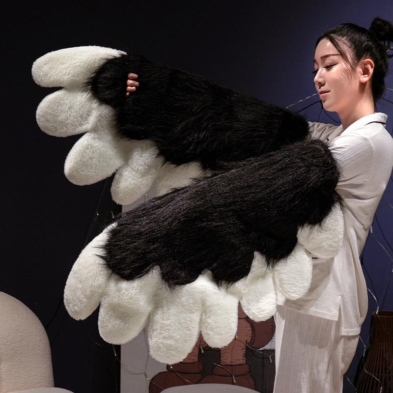 Fursuit Łapy Rękawice Buty Gigantyczne Noszone Skrzydła Akcesoria Pluszowe Zabawki Futrzane Cosplay Kot Niedźwiedź Buty Słodkie Puszyste Zwierzę Manga Impreza