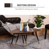 Set of Two Scandinavian-Style Coffee Tables - Walnut