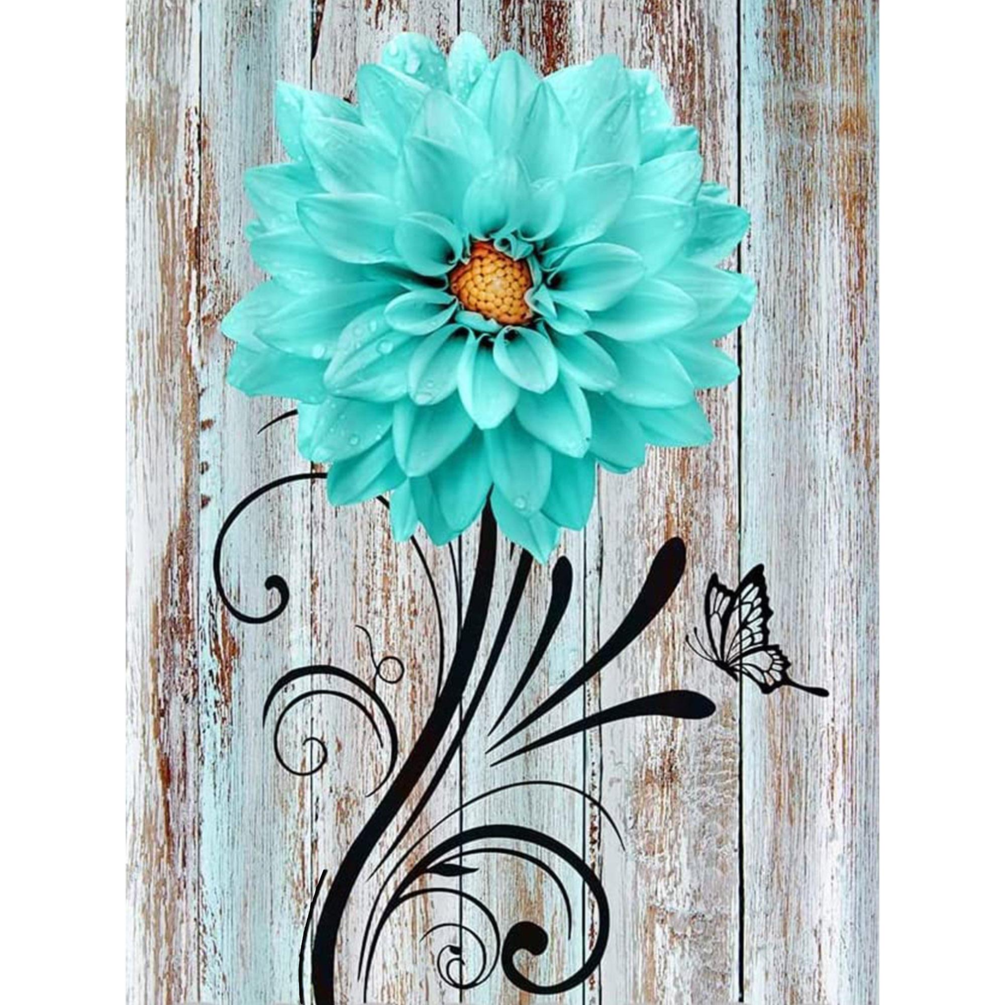 

HuaCan Diamond Painting DIY Kit Цветы Картина Полное круглое сверло Мозаика Цветочные картины Вышивка Домашний декор