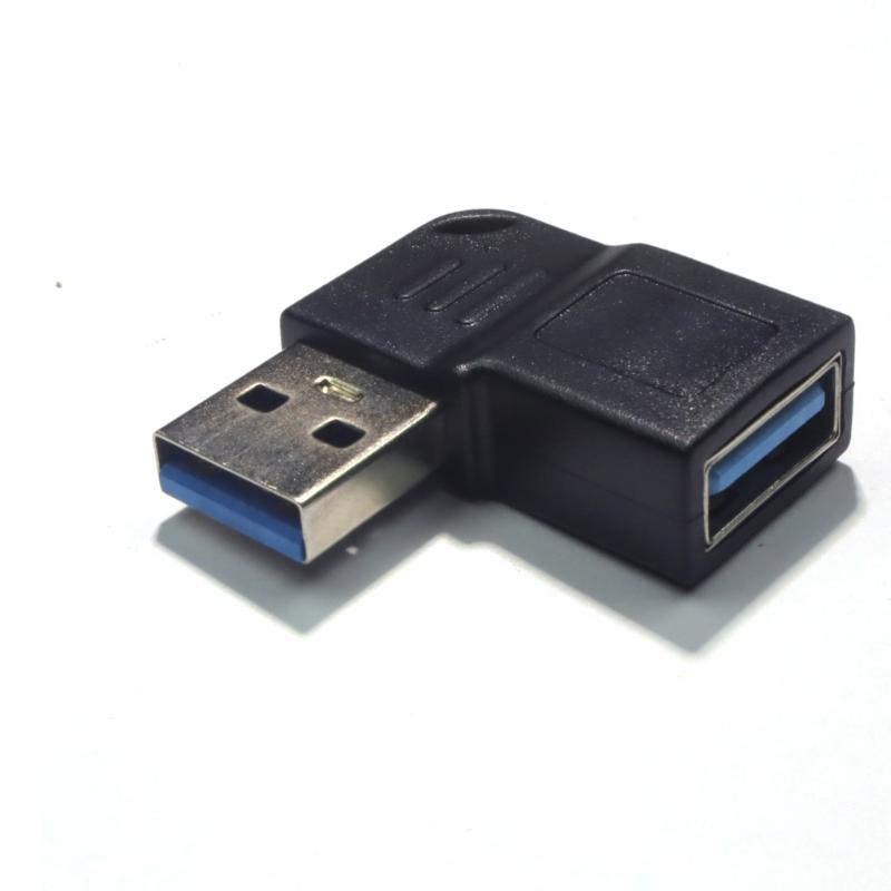 90 Degree Right Angle USB3.0 Male To Female Adapter Space Saving 5Gbps Extension Connector for Computer Printer Camera