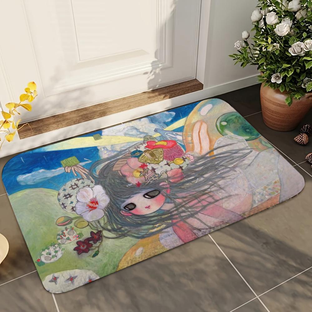 1 Stück Aya Takano Badezimmer Saugmatten Rutschfeste Matten Heimdeko Zubehör Teppiche Heimküche Bodenmatten