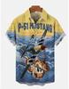 Fighter Series 1D Digital Printing Men's Hawaiian Shirt Short Sleeve Wholesale