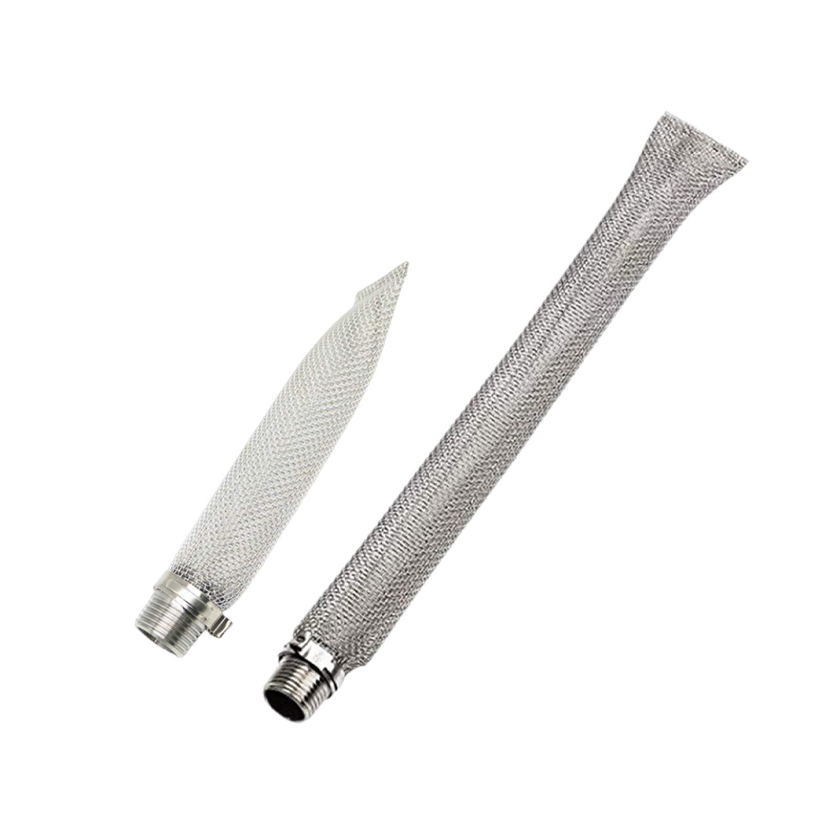 Portable Stainless Steel Beer Filter Tube Practical Mesh Screen for Home Brewing Filtration and Wine Making 6inch