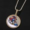 THE BLING KING Iced Out Round Medallion Custom Memory Photo Pendant Necklace Paved CZ Engrave Back Men Women Hiphop Jewelry