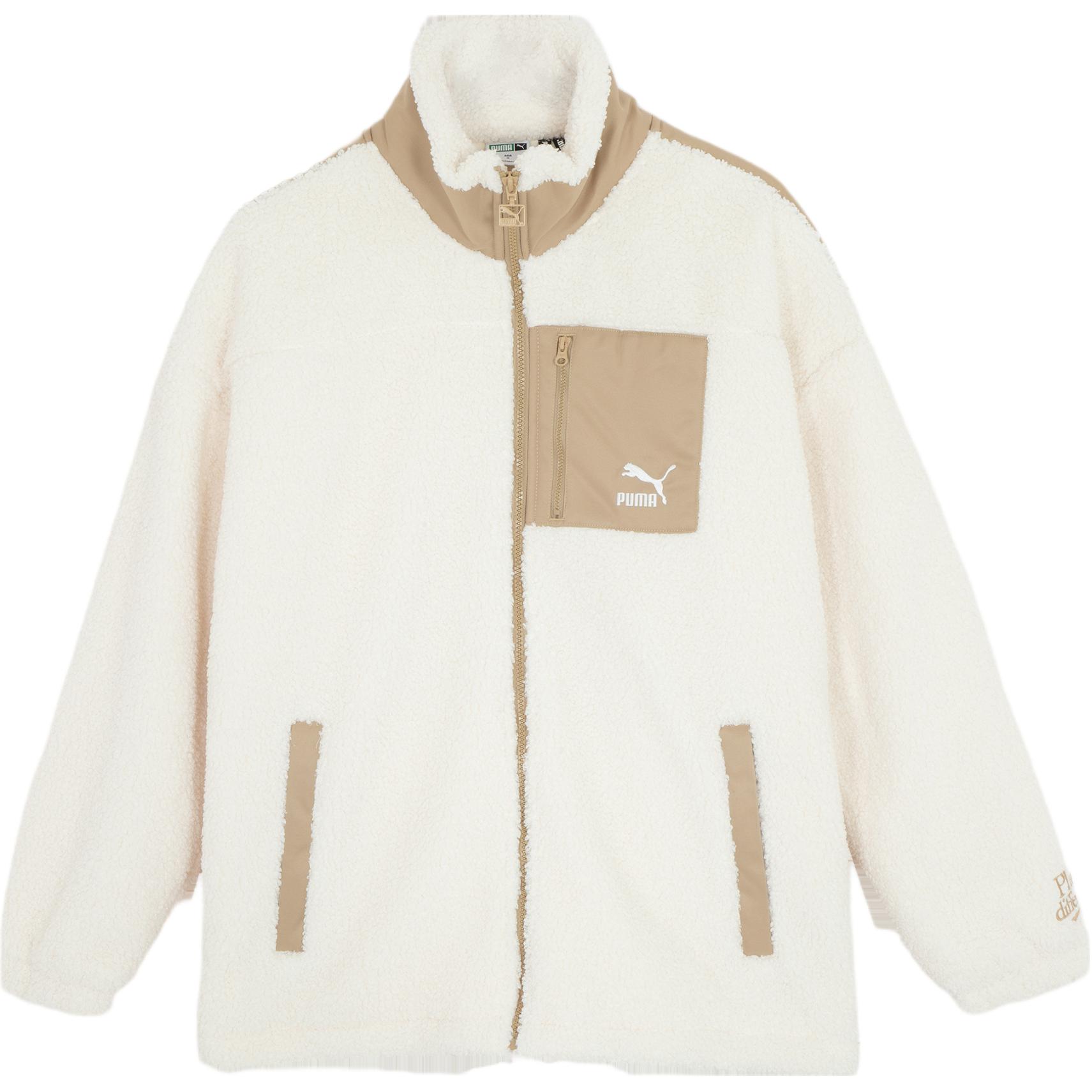 

Puma Classics Letter Logo Zipper Soft Comfortable Fleece Jacket Unisex jackets White 625525-65 S