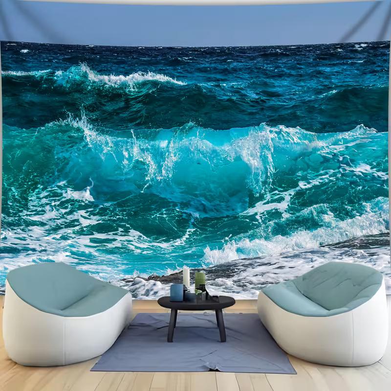 

2D Deep Sea Wave Backdrop Cloth for Home Decor 47.2x31.5inch/120*80cm