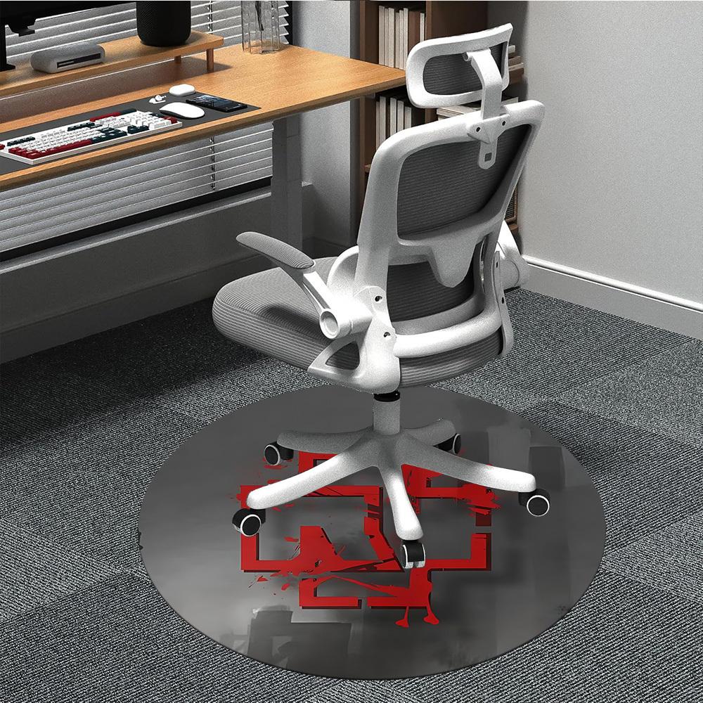 

1pc Rammstein Music Office Round Area Rug, Indoor Mat Suitable For Office, Under Office Chairs Bedroom Living Room Home Decor, Room Deco 80cm