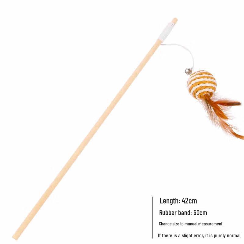 Fairy Feather Cat Teaser Wand & Scratch Ball Set