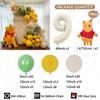 108pcs Winnie The Pooh Theme Birthday Party Balloon Set Pooh Aluminum Foil Balloon for Kids Baby Shower Decoration Supplies Gift