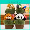 Parrot Panda Monkey Potted Plant Plush Toy Stuffed Animal Doll Decoration Gift