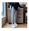 Women's High-Waisted Cotton Blend Harem Sweatpants - Spring 2025 Style, Thin, Casual, Age-Reducing, Nine-Tenths Length, Cuffed.