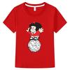 Summer new style 100% Cotton T-shirt Mafalda Comic Boy Cartoon Print Tops Kids Clothes Girls One Piece Print Anime O-neck Tees Cute T-shirt