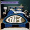 Inter Milan Pattern Bedding Uilt Set Uilt Cover Pillowcase Home Decoration Birthday Gift (1 * Duvet Cover + 2 * Pillowcase  Without Core)61