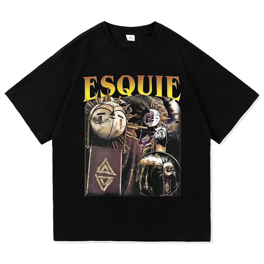Esquie Clair Obscur Expedition 33 TShirt Whooo Wheee Menwomen Clothing Harajuku High Quality Tops Cotton TShirts Male Tees