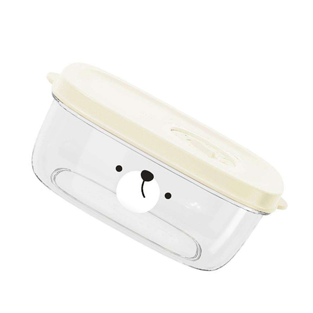 Food Storage Containers with Lids Freshness Preservation Microwave Heating Available Cartoon Freezer Containers Beige
