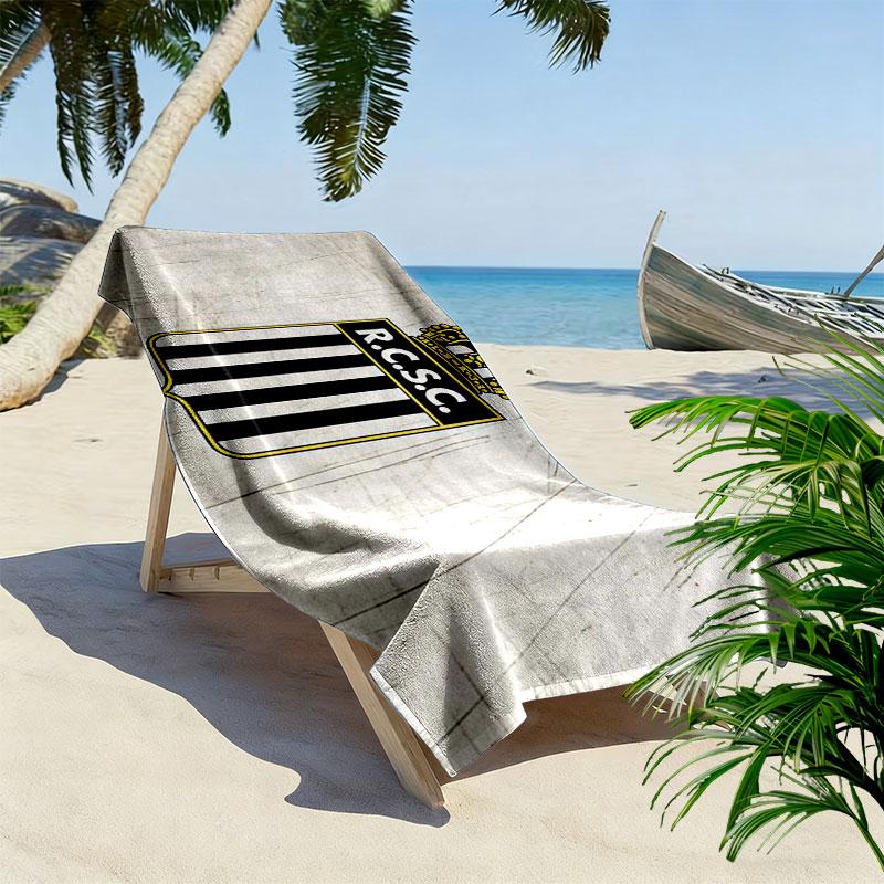 Sporting Charleroi Print Beach Towel, Large Soft Quick Dry Towel for Beach Camping Swimming