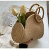 Korean Style Women's Handbag: 2026 Summer Woven Cotton Rope Tote