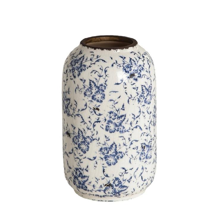 Rustics Farmhouses Ceramics Vases NonSlip Base Artistic Crackles Texture Florals Displays Living Room Accent 1