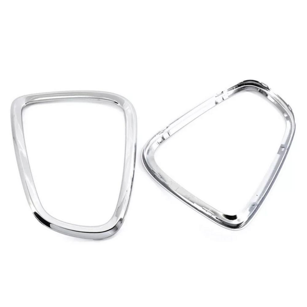 2Pcs Silver Tail Light Trim Bezel For BMW Mini Cooper R56 R57 R58 R59 2007-2014