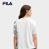 Fila Heritage Series Cartoon Print Casual Short Sleeve T-Shirt Women Tops Cloud-Mushroom-White F11W528105F-WT