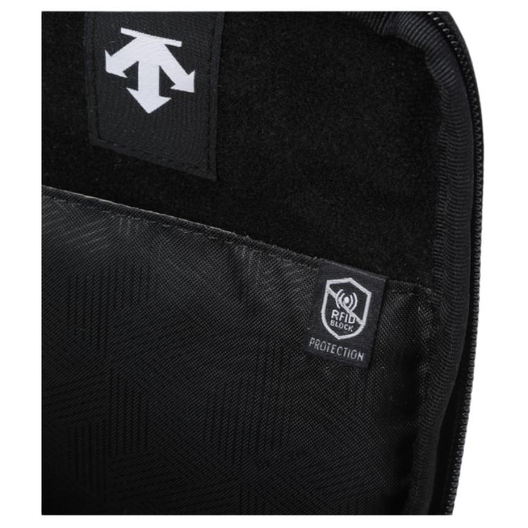 New DESCENTE Nylon Sling Bag Unisex Black SQ323UBG73