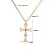 S925 Silver Zircon Cross Pendants Necklaces Light Gothic Cross Pendant Chain Fashion Jewelry for Women Charms SL22