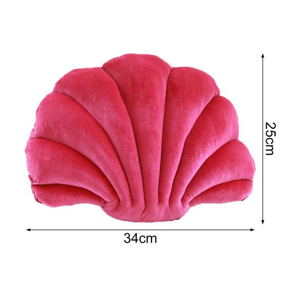 Throw Pillow Non-shedding Tear-Resistant High Elasticity Good Rebound Full Filling Breathable Shell Shape Throw Pillow Doll Home Decor