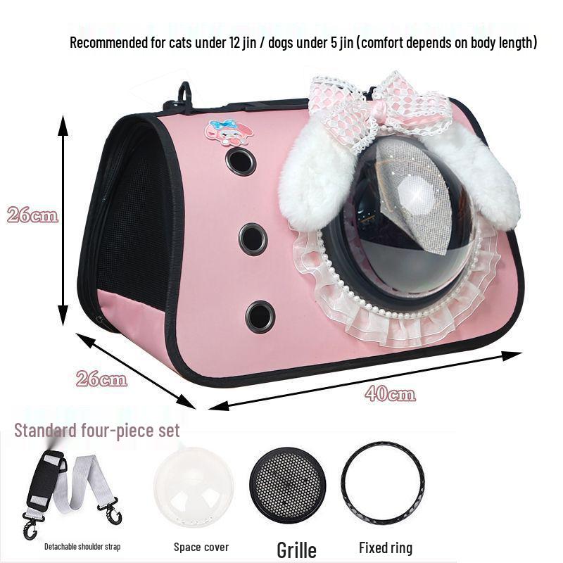 Big Ears Pet Carrier: Cute Single-Shoulder Cat & Dog Bag, Backpack for Outings, Meile Rabbit Bag