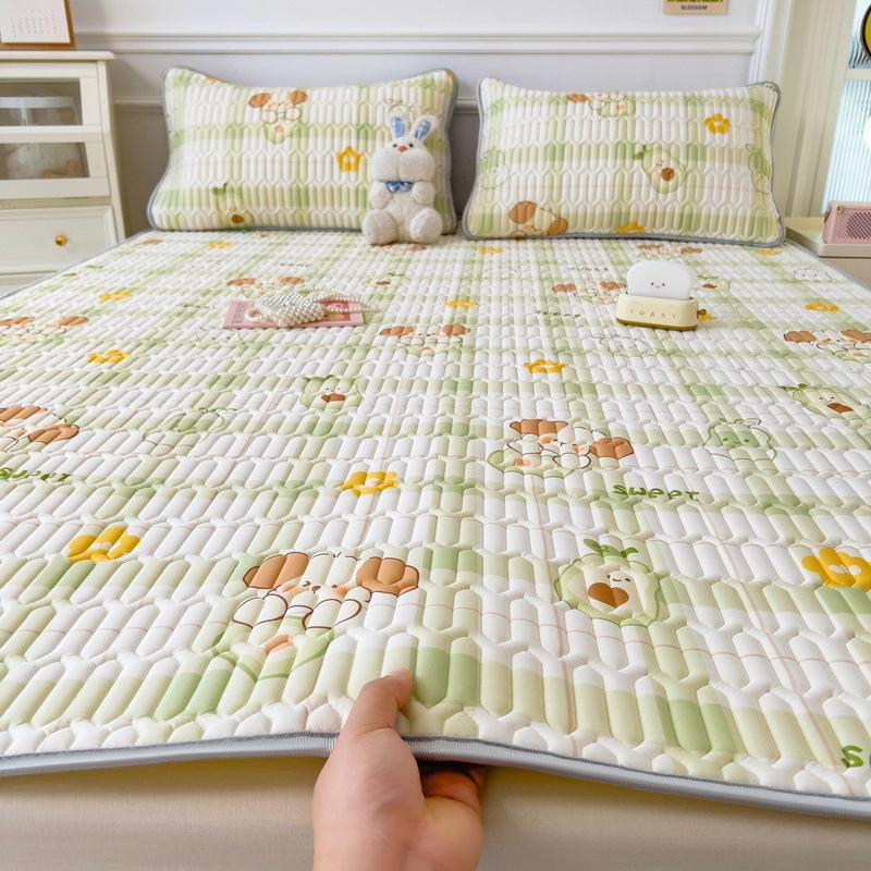 New Cartoon Comic Latex Summer Mat Washable Fresh Baby Ice Silk Summer Mat Child Air Conditioner Soft Seat