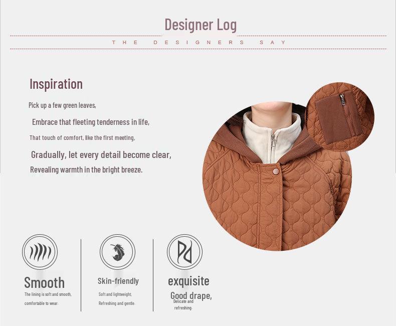 Women's Hooded Cotton Coat: Autumn/Winter 2024, Short, Loose, and Thickened for Middle-Aged and Elderly.